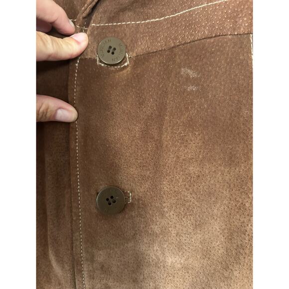 Wilsons Leather Vintage Y2K Brown Leather Suede M. Julian Jacket Size L Large - Picture 8 of 12